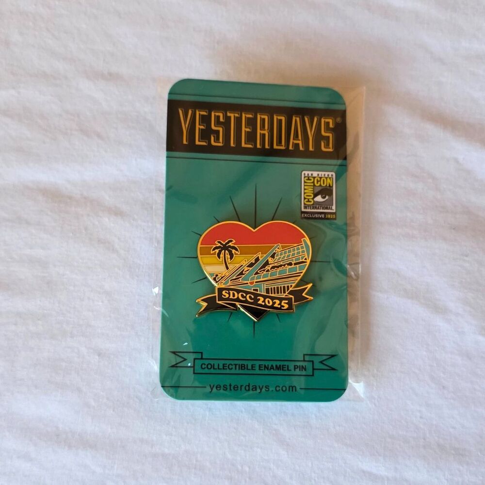 SDCC 2025 Comic Con Exclusive Yesterdays Sunrise Heart Enamel Pin - IN HAND